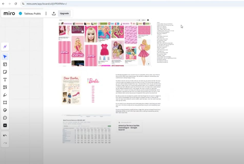Viz in Process - Barbie - Step 2 - Miro