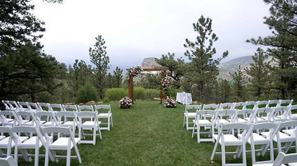 Ceremony location behind Lionscrest Manor