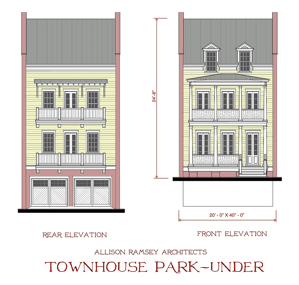 Park-Under Townhouse Elevations