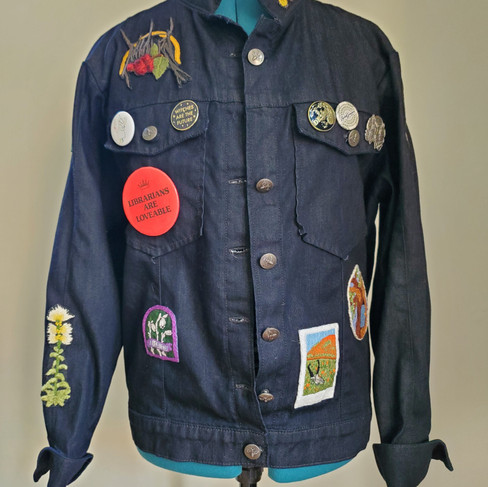 The front of Amanda's battle jacket