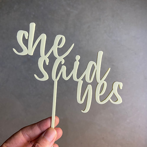 Engaged Cake Topper