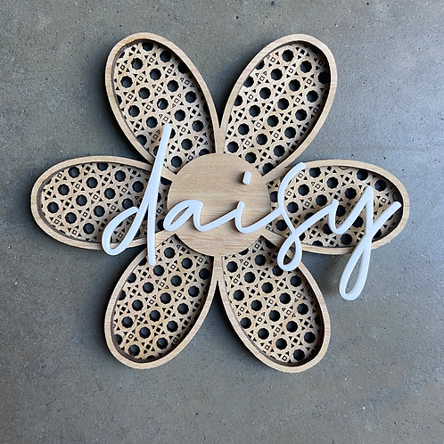 Rattan Name Sign