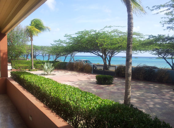 The porch at vacation home rental The Merry Milestone in Aruba