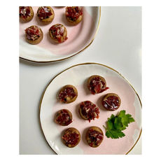 Champiñones rellenos jamón ibérico