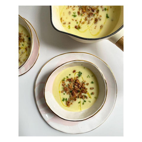 Crema de coliflor y manzana