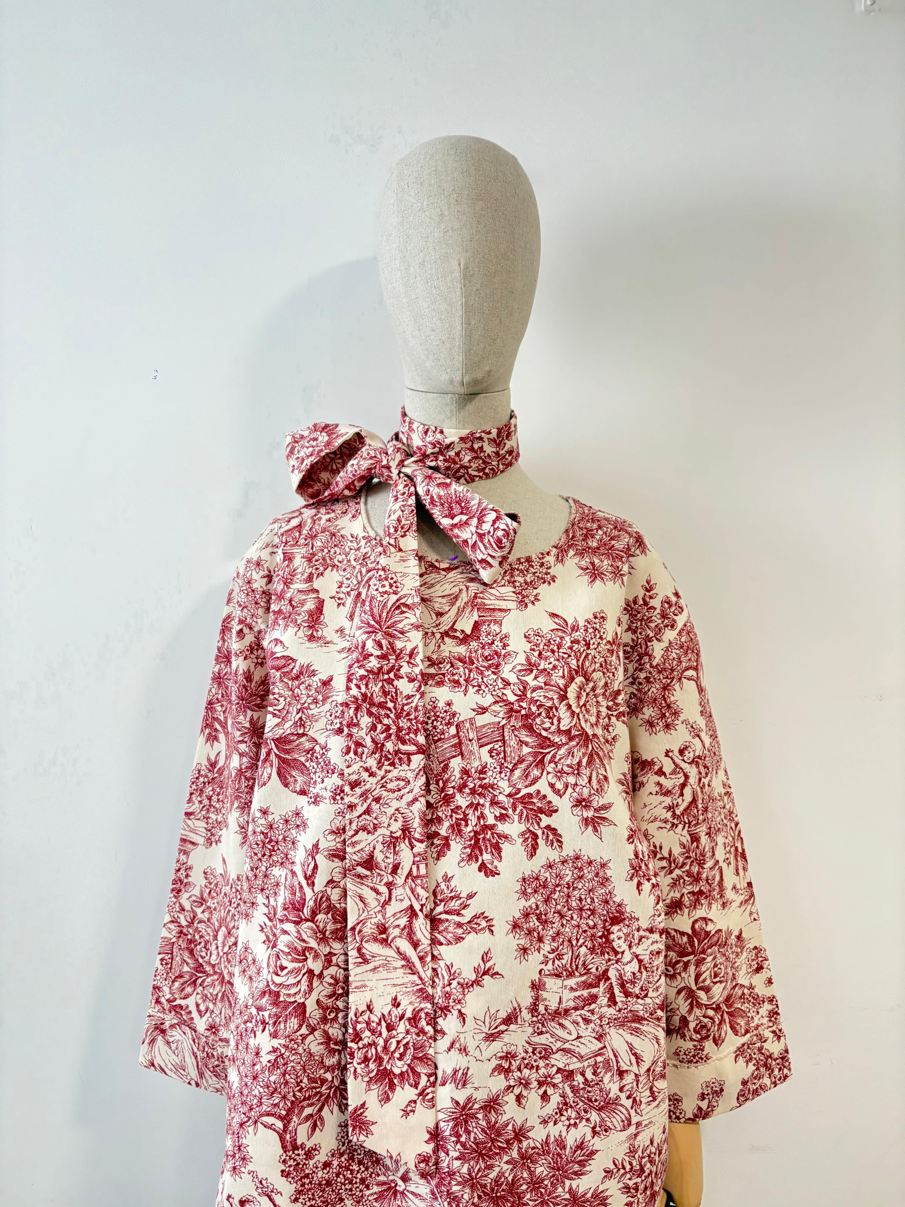 Conjunto pantalón toile de jouy rojo