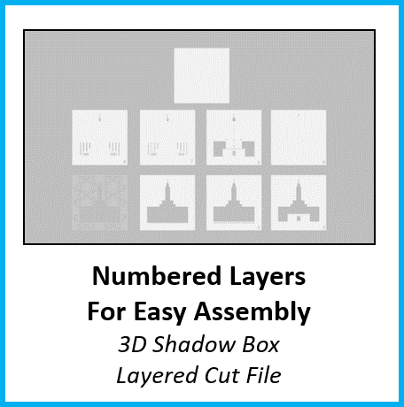 Thumbnail: Los Angeles California Temple Mandala 3D Shadow Box