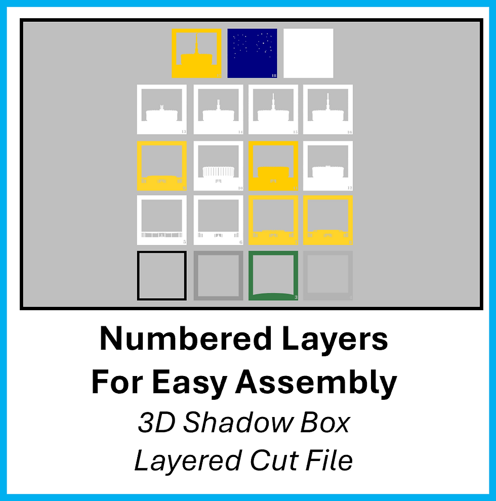 Thumbnail: Original Ogden Utah LDS Temple 3D Shadow Box