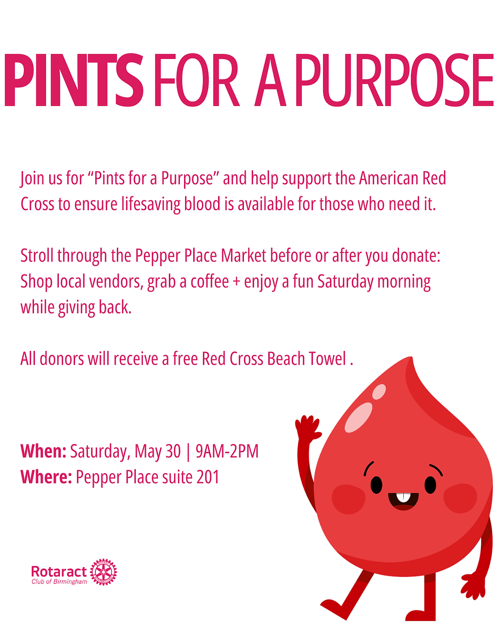 Pints for a Purpose Blood Drive Benefitting the Red Cross