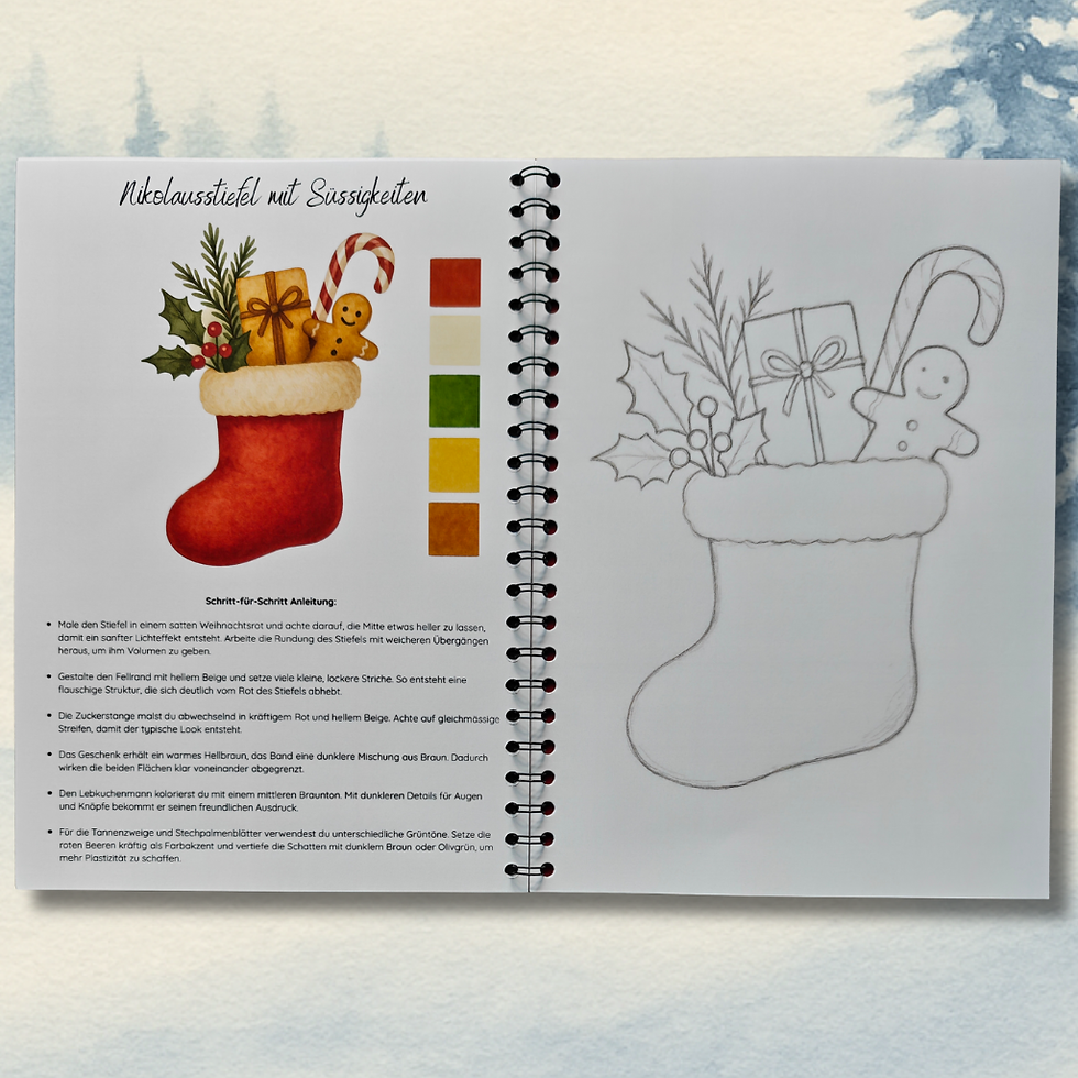 Miniaturbild: Aquarell-Workbook –Mein Weihnachtsatelier