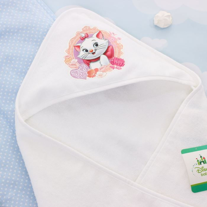 Миниатюра: Полотенце детское с капюшоном "Дисней беби" Кошечка Мари, размер 75 х 75 см