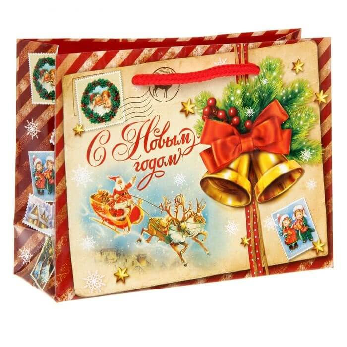 Миниатюра: Пакет ламинат горизонтальный "Винтажная почта" S