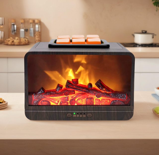 Thumbnail: 3D Flame Fireplace Electric Wax Warmer