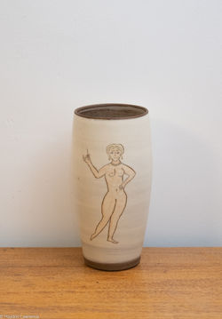 Stoneware Sgraffito Vessel