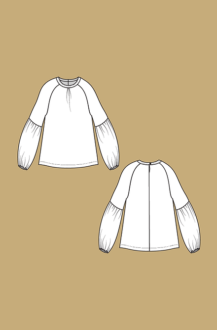 EVELYN TOP . Sizes 10-18 . PDF SEWING PATTERN