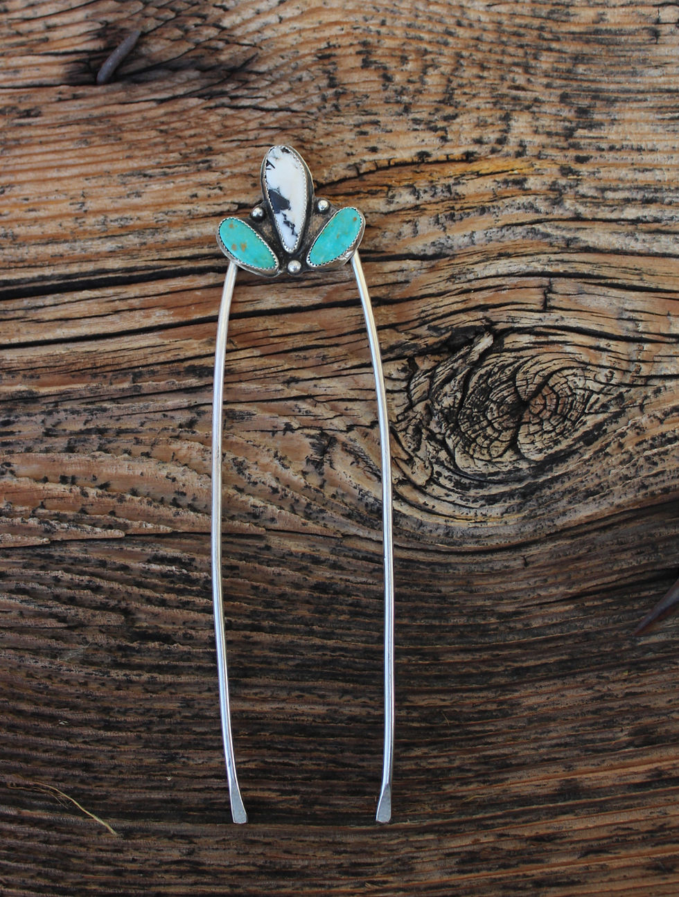 Thumbnail: Hair Fork No. 4 - White Buffalo & Kingman Blossom