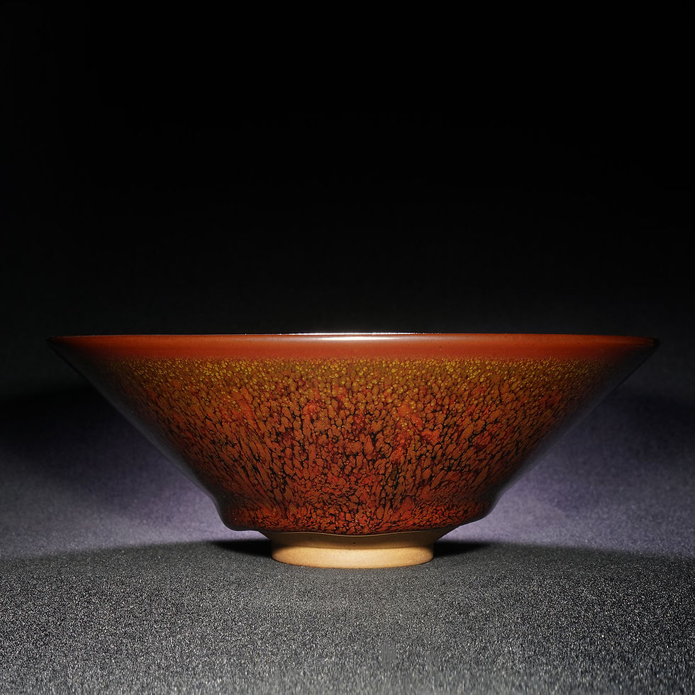 サムネイル： 紅彩鷓鴣斑天目斗笠茶碗