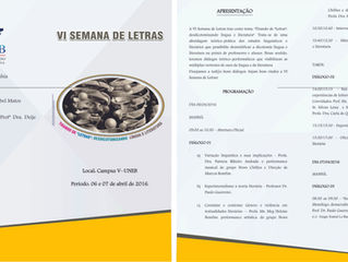 VI Semana de Letras começa nesta quarta (06/04) no Campus V.