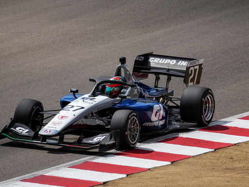 Salvador de Alba Jr. remonta en Laguna Seca y logra top-10 en la INDY NXT