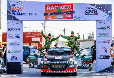 Ricardo Cordero y Marco Hernández conquistan el Rally RAC 1000 en San Luis Potosí