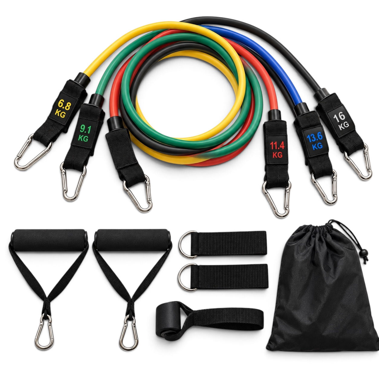 סט רצועות התנגדות מקצועי – 11 חלקים ResistBand