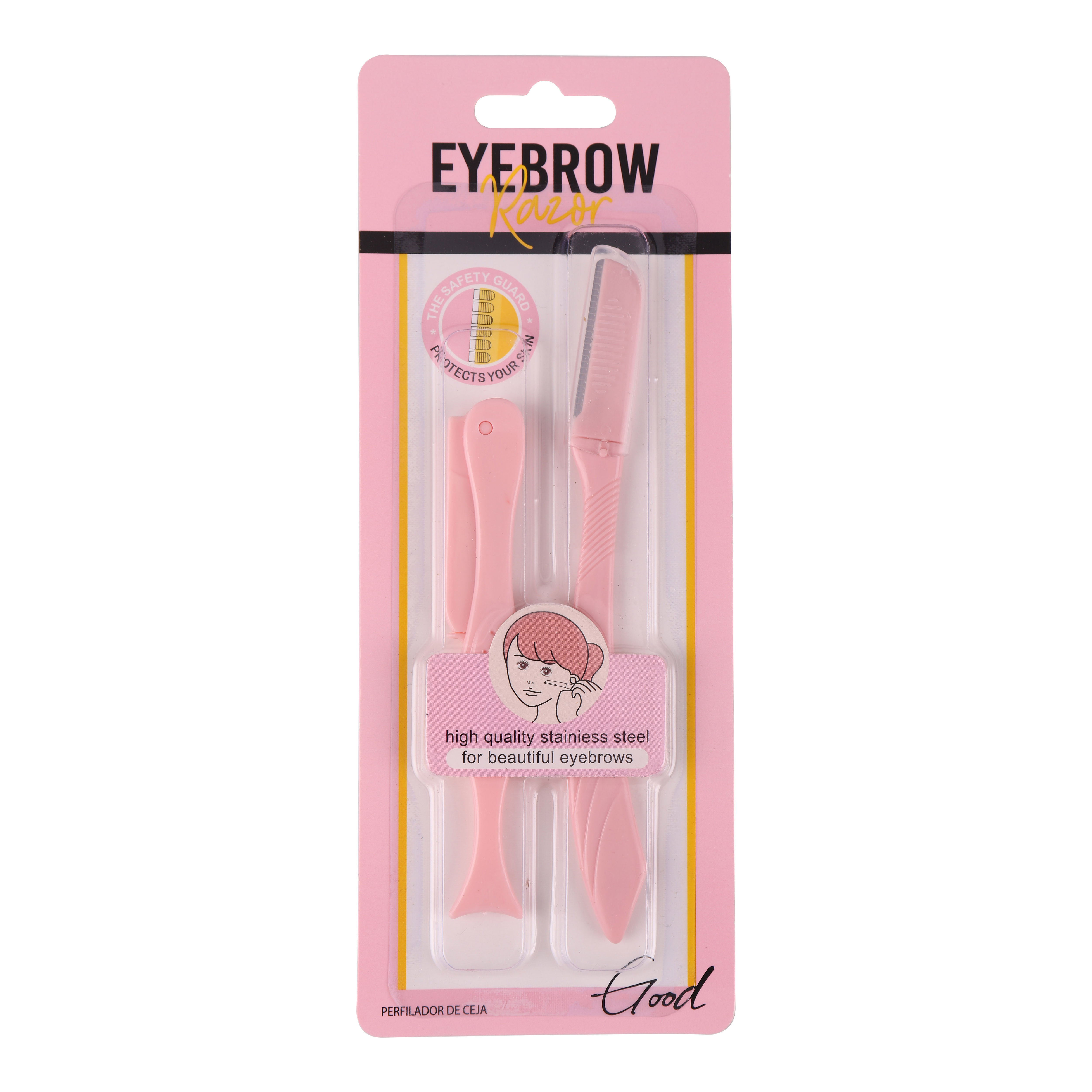 2 pieces of foldable/non-foldable eyebrow trimmers