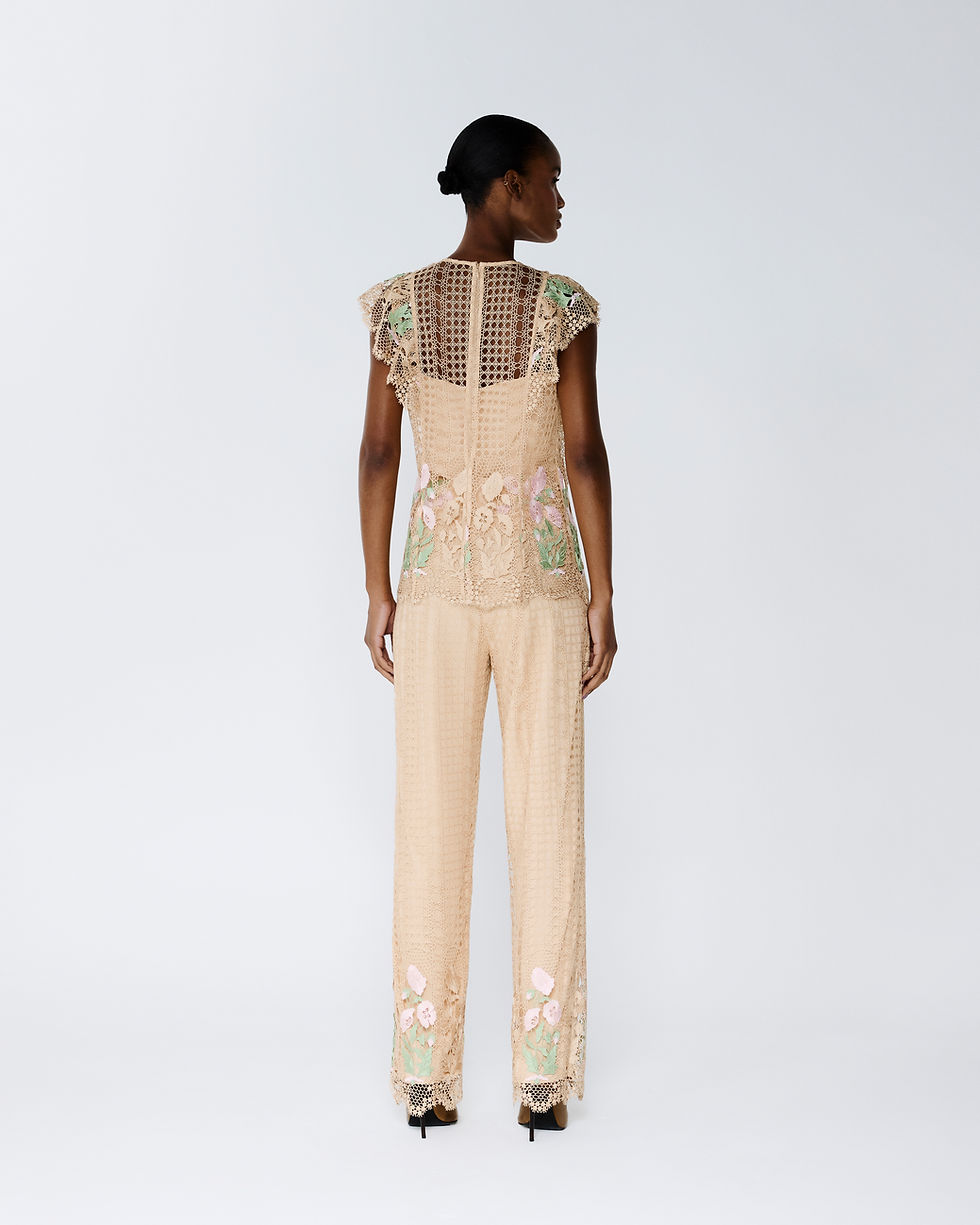 Miniatura: Calça tela flores - Essenciale