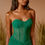 Thumbnail: Vestido longo corselet detalhe cintura verde Agilita