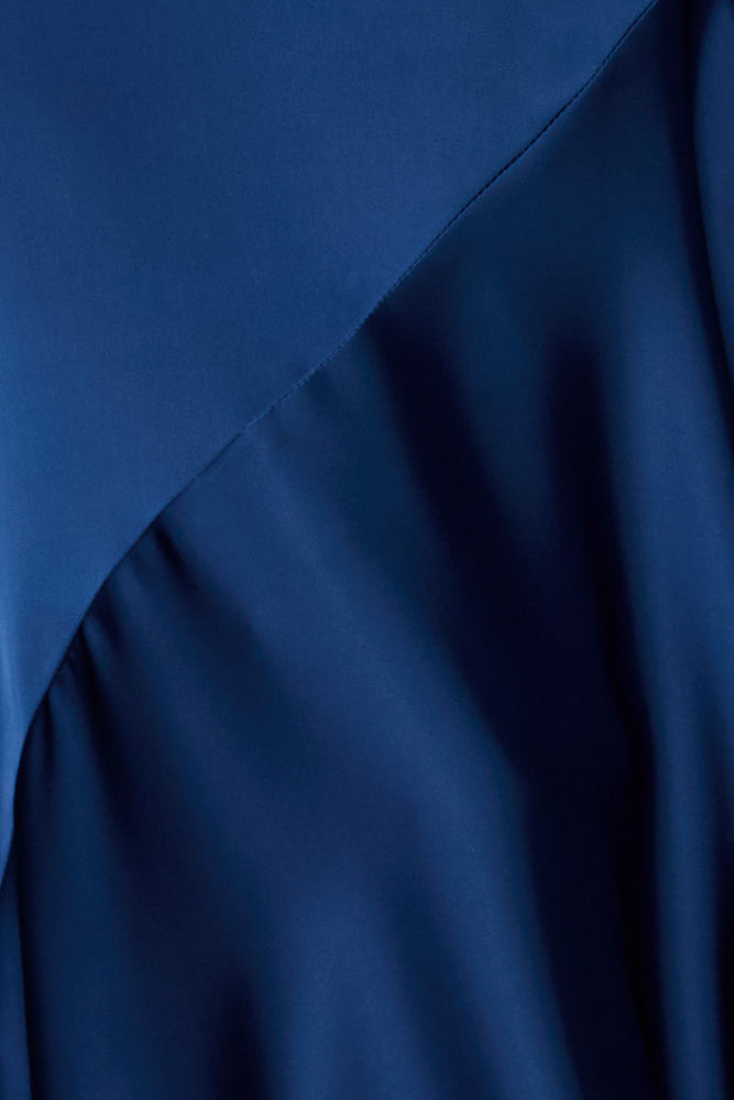 Miniatura: Vestido longo Giulia alça irregular Fabulous Agilita azul marinho