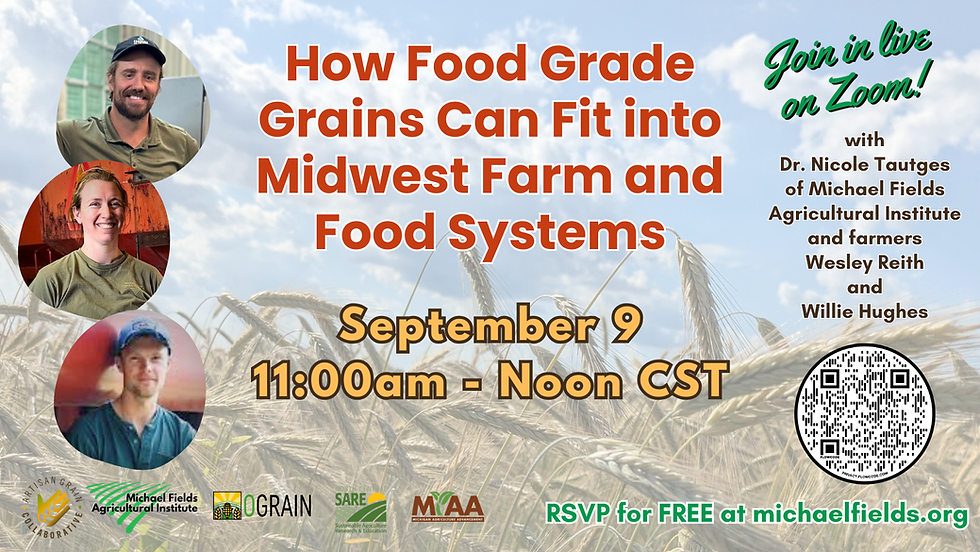 How Food Grade Grains Can Fit into Midwest Farm and Food Systems