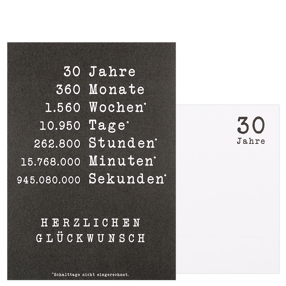 Miniaturbild: Postkarte „Zeitlupe 30“, DIN A6, 300 g/m², Vorder-/Rückseite