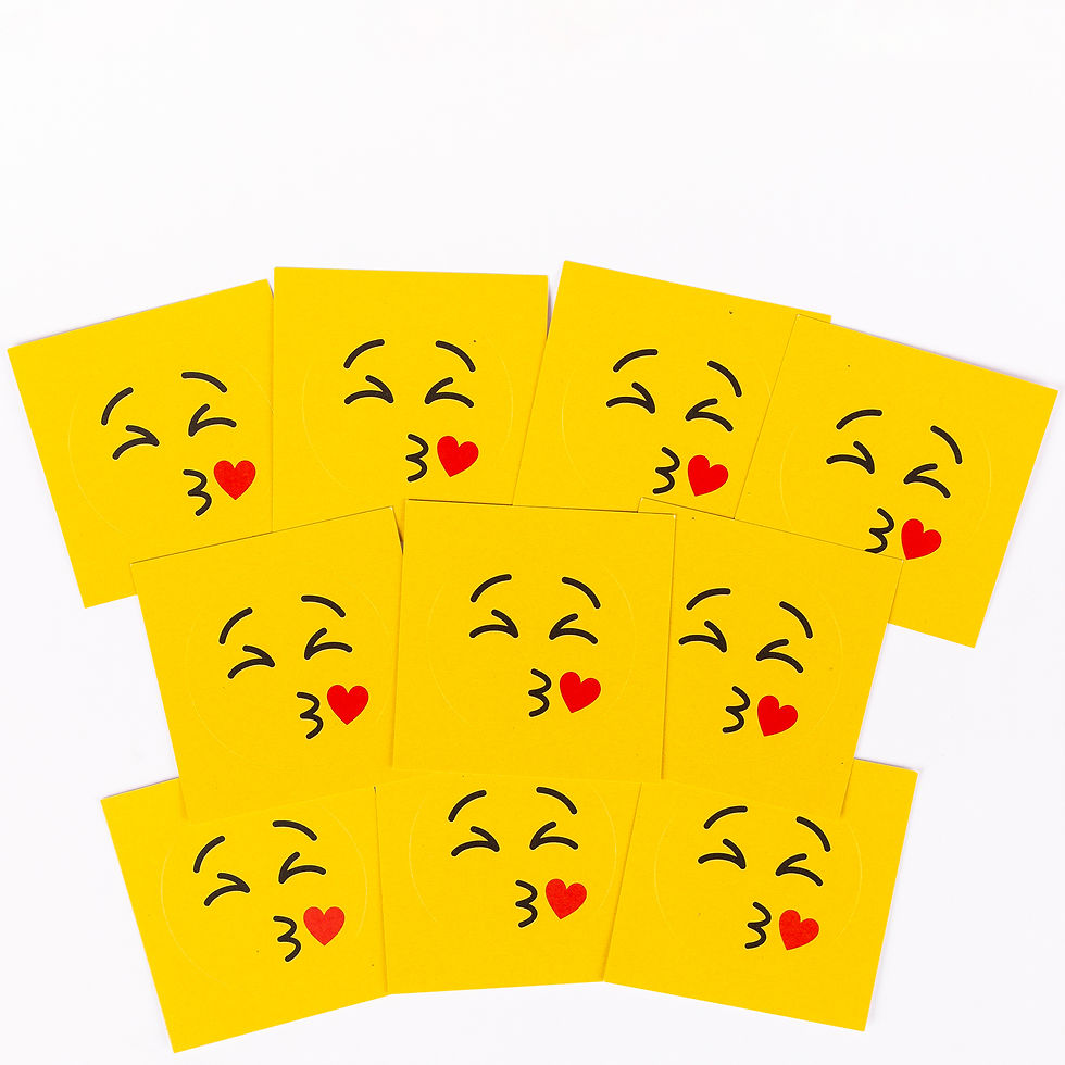 Miniaturbild: 10er-Set Sticker „Emoji Kiss“