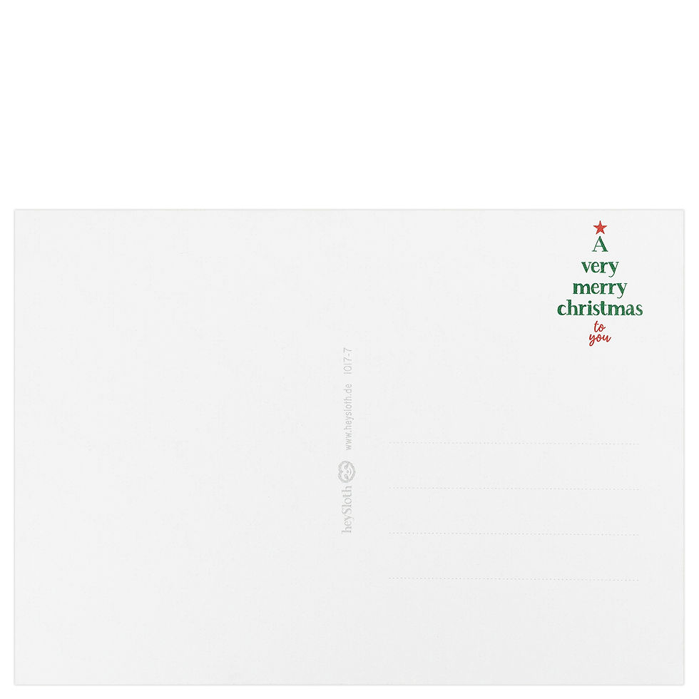 Miniaturbild: Postkarte „Merry Christmas Baum weiß“