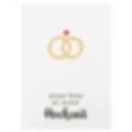 Postkarte „Hochzeit Ringe“, DIN A6, 300 g/m², Vorderseite