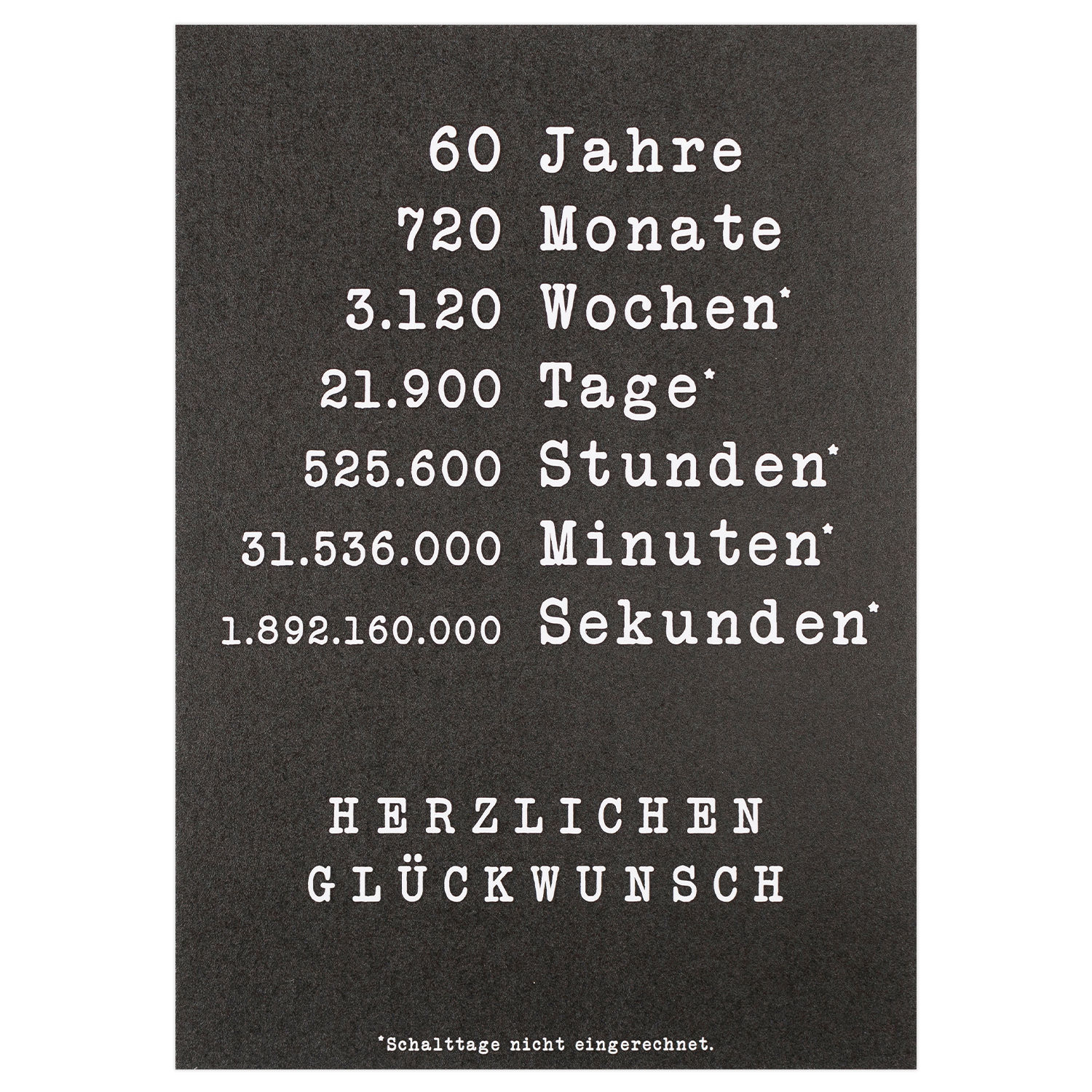 Postkarte „Zeitlupe 60“