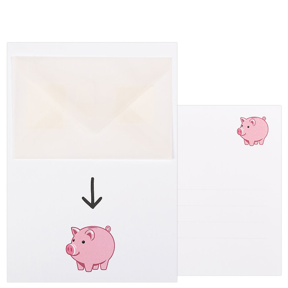 Miniaturbild: Postkarte mit Geldbrief „Sparschwein mit Pfeil“