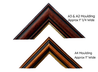 Two Types Of Moulding Available to Frame The Prints With