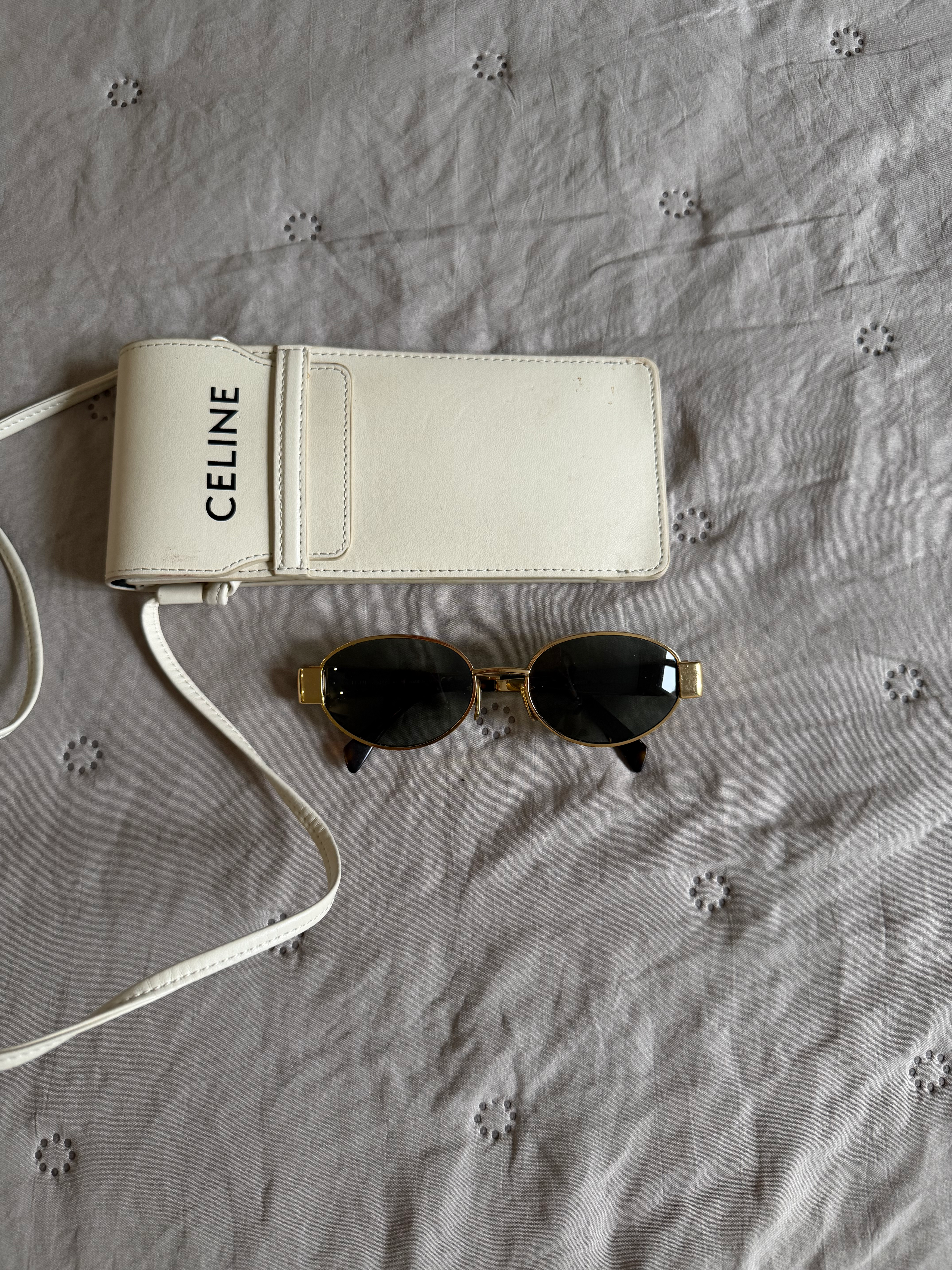 Celine sunglasses gold frame