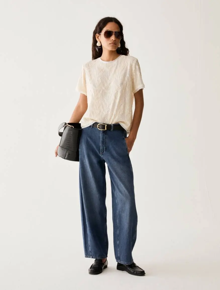Miniatura: PENNYBLACK - T-shirt in tulle con paillettes