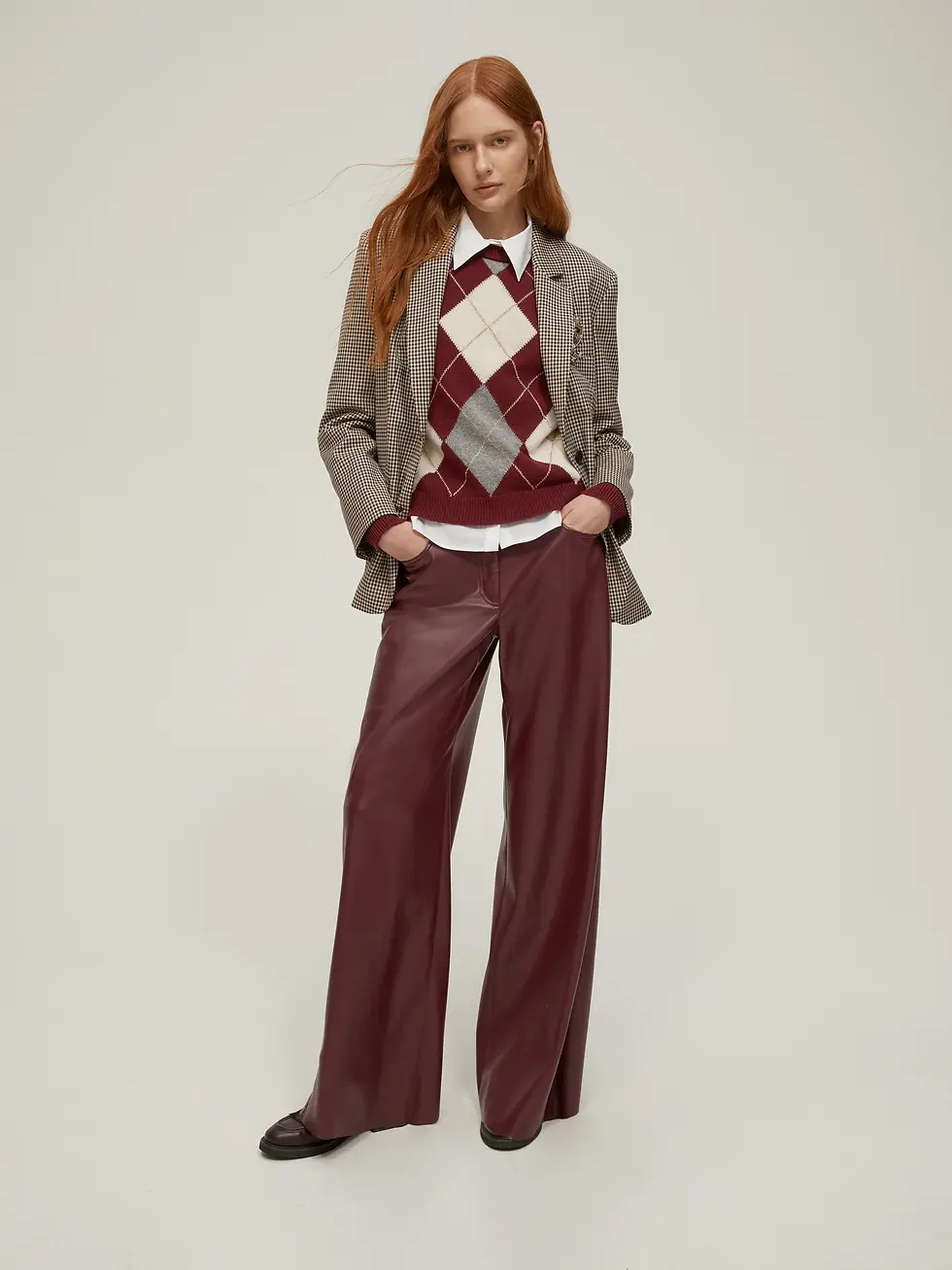 Miniatura: PENNYBLACK Pantaloni ampi in jersey spalmato