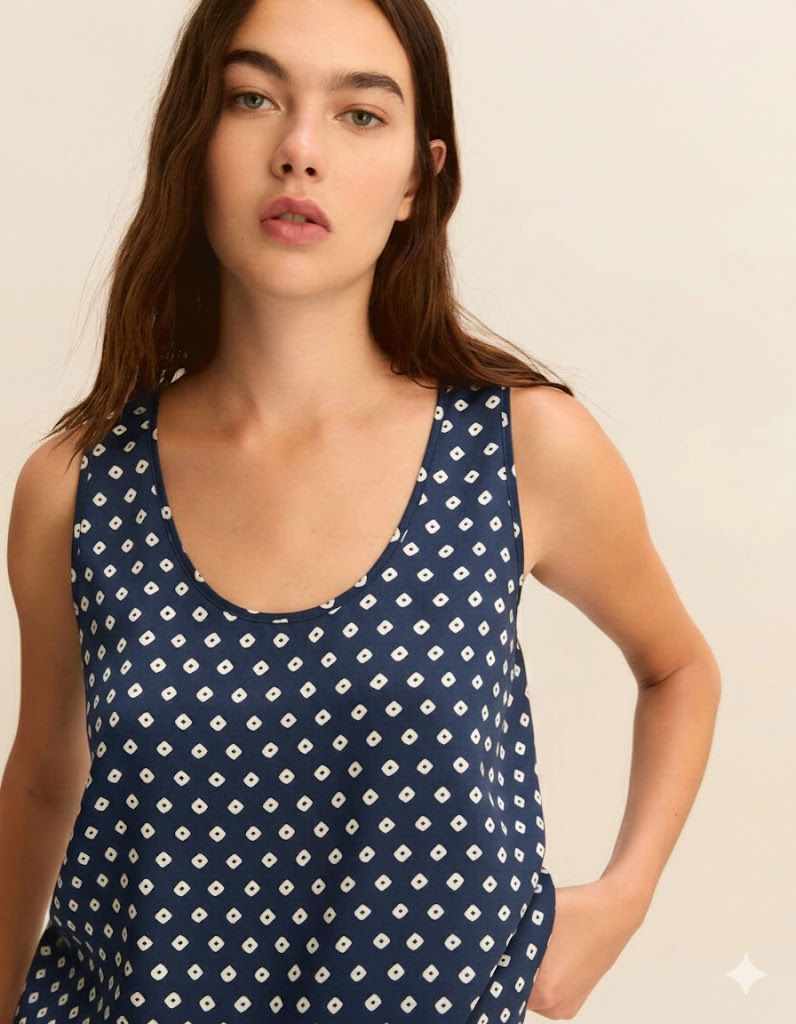 Miniatura: EMME  -   CANOTTA IN TWILL STAMPATO
