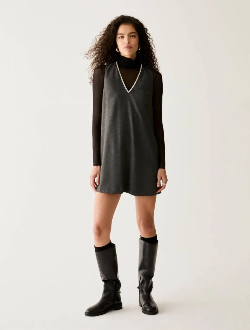 PENNYBLACK - Abito chevron lamé con T-shirt