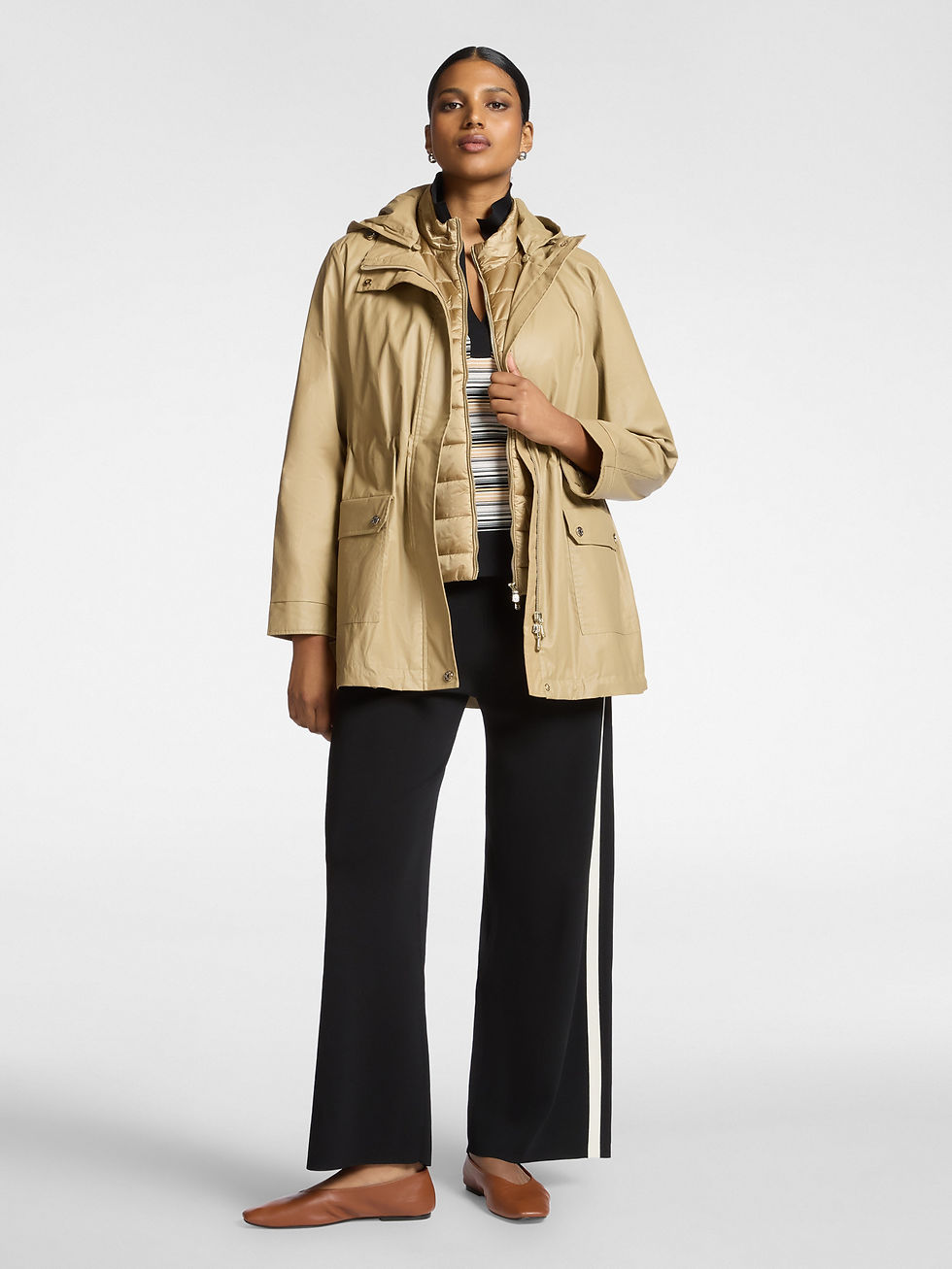 Miniatura: ELENAMIRO' - Parka layering con cappuccio
