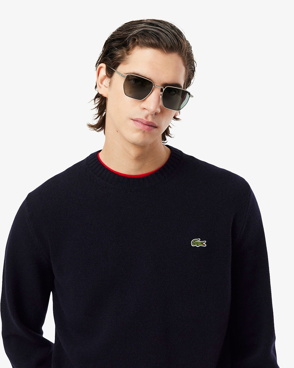 Miniatura: LACOSTE Maglione a girocollo in lana cardata