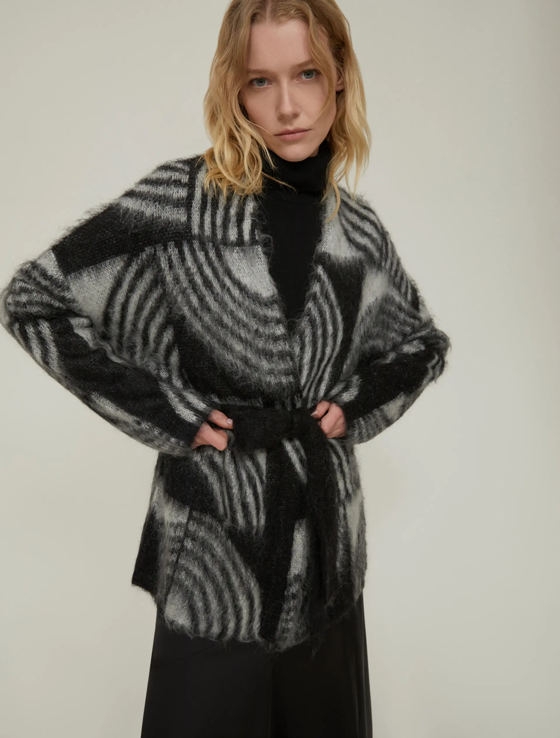 PENNYBLACK Cardigan in mohair jacquard