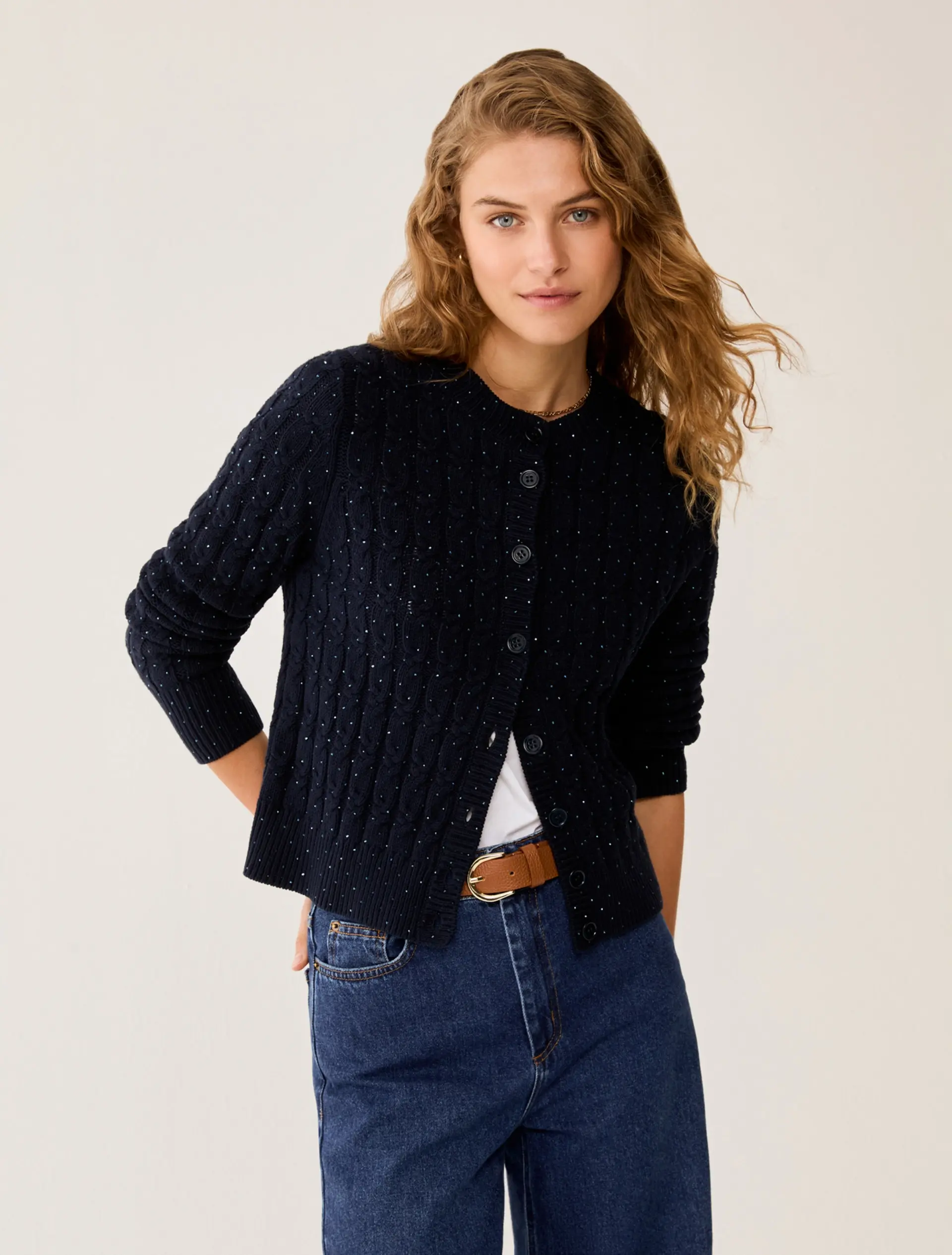 PENNYBLACK - Cardigan a trecce con strass