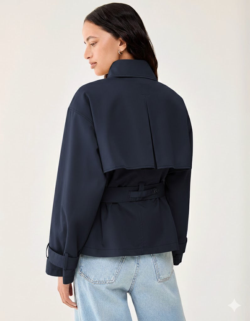 Miniatura: PENNYBLACK - Cropped trench in gabardine
