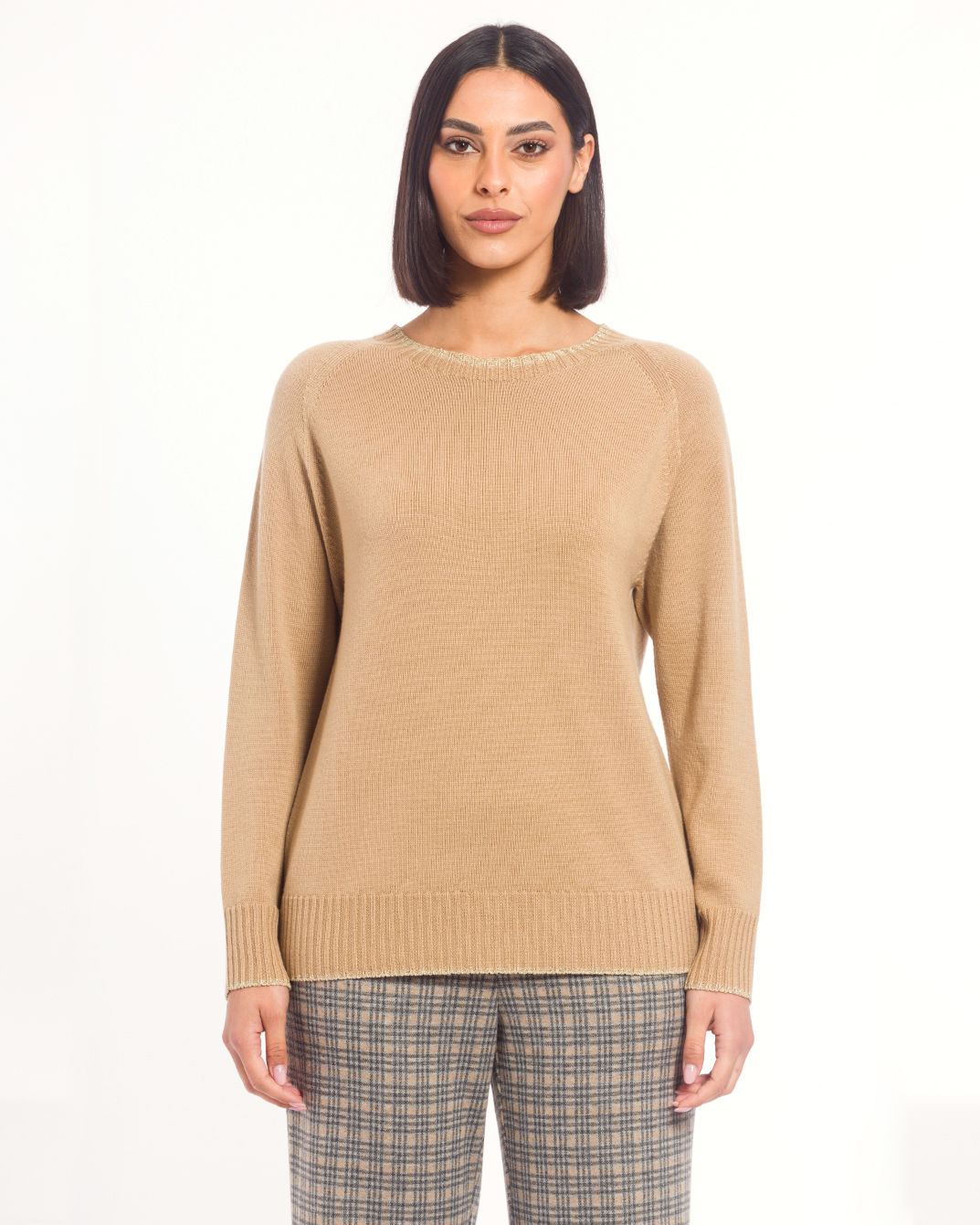 GAIA LIFE Maglia girocollo con bordura