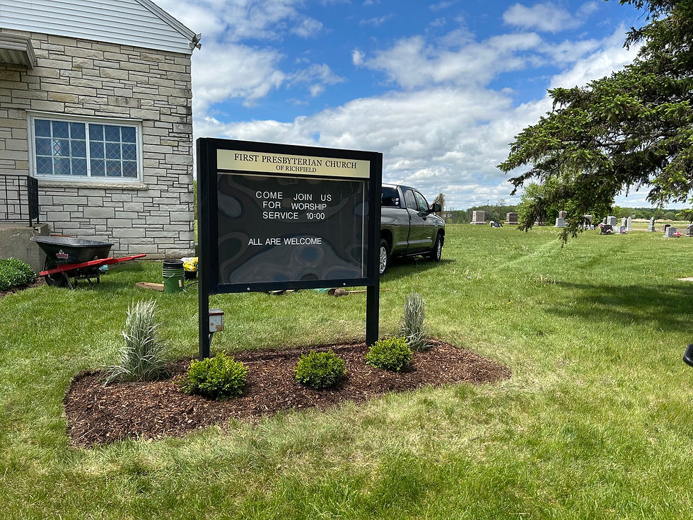 Planting Around Sign