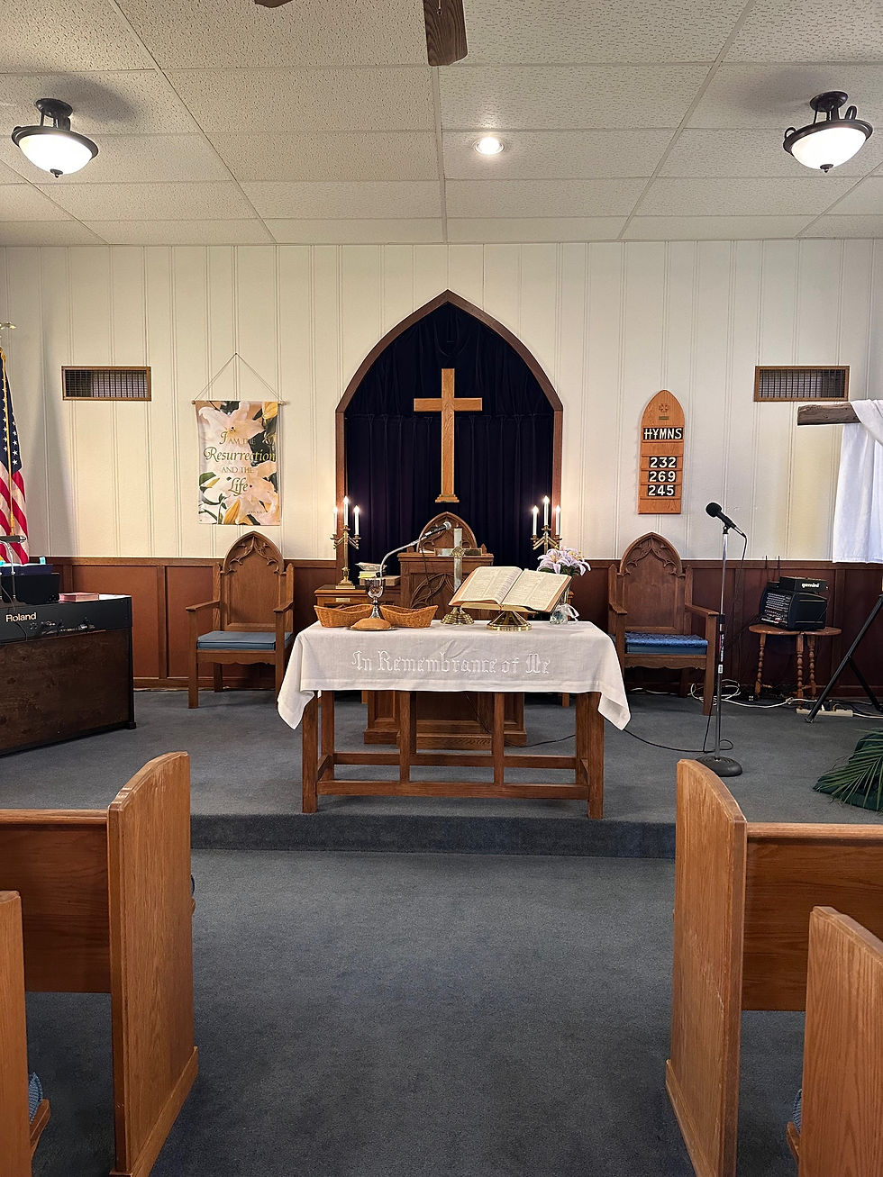 Communion Service held Easter Sunday.